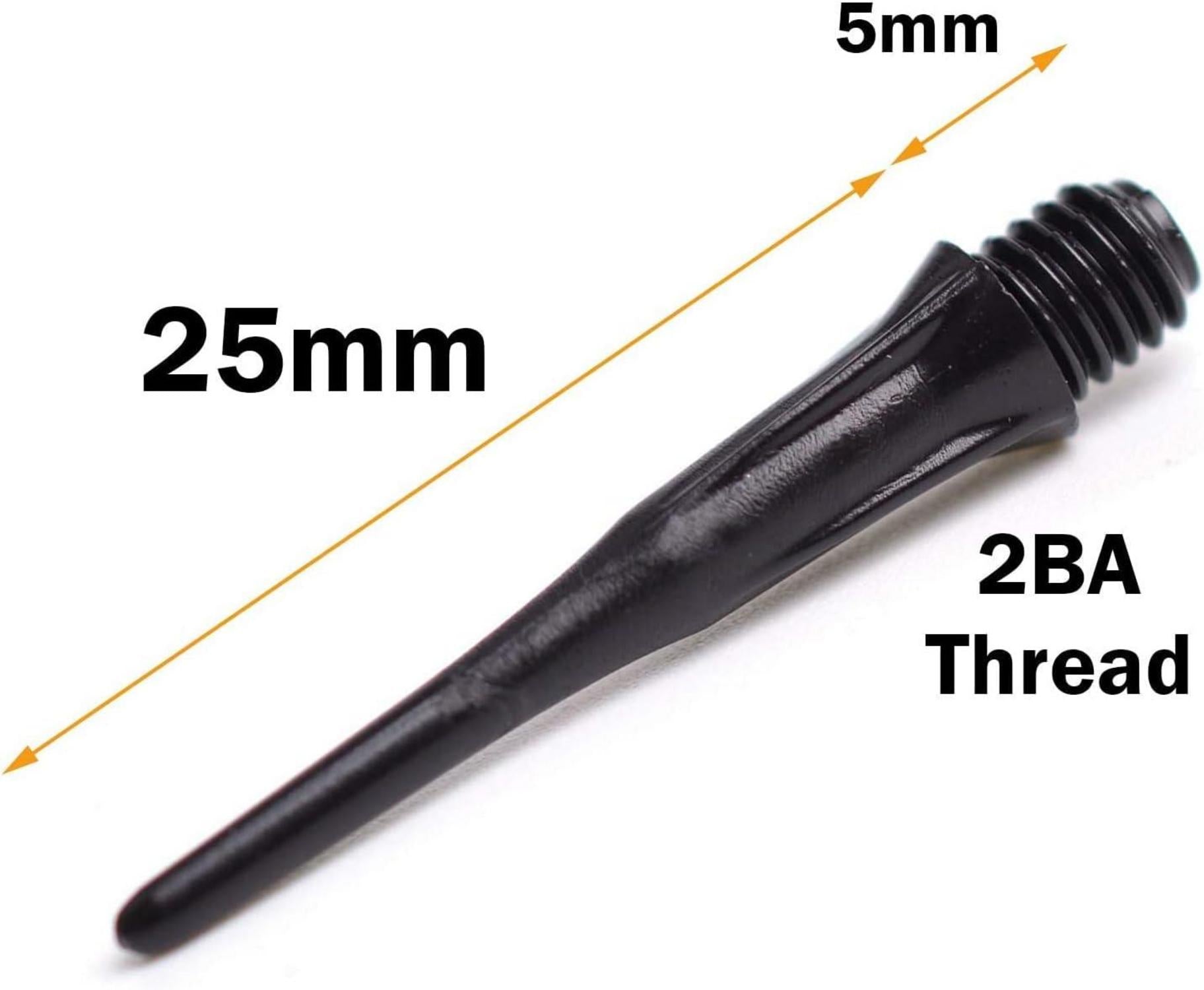 WIN.MAX 500 Stück 2BA Schwarz Softdart Dartspitzen Plastik