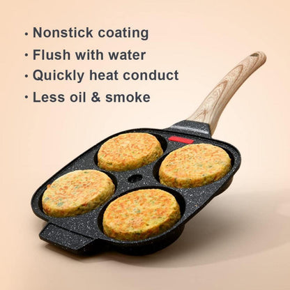Bobikuke Spiegeleipfanne 21 cm mit Deckel - Antihaft-Pfanne für Frühstück