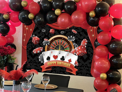 Las Vegas Casino Motto Happy Birthday Fotografie Hintergrund