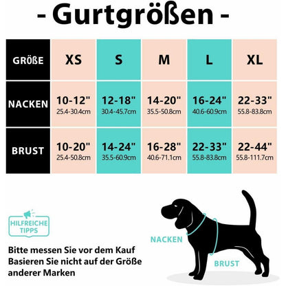 PoyPet Kein Zieh-Hundegeschirr mit Griff, Kariert Beige XL