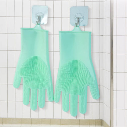Haustier Grooming Handschuhe Silikagel Bürste Aufhängbares Design