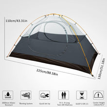 Ultraleichtes Camping Kuppelzelt 3-4 Saison Personen Outdoor
