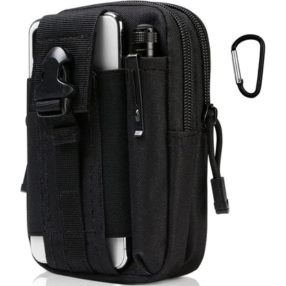 Taktische Hüfttasche mit Molle-System, Schwarz
