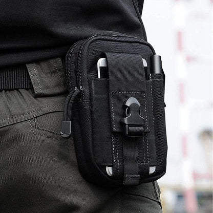 Taktische Hüfttasche mit Molle-System, Schwarz