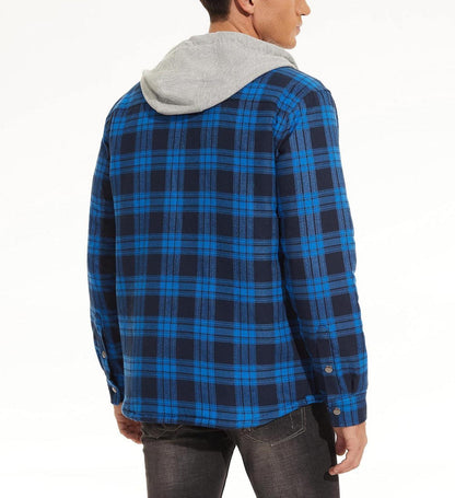 MAGCOMSEN Herren Winter Thermohemd Kariertes Hemdjacke Gefüttert Holzfällerhemd
