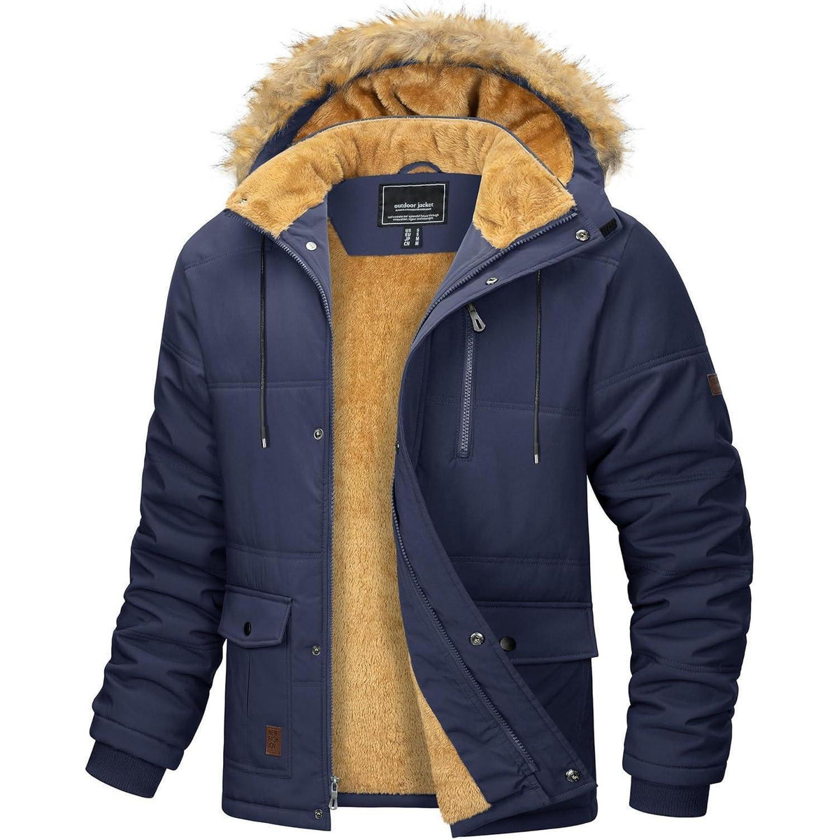 Herren Winter Parka Dunkelblau 3XL - Warm & Winddicht