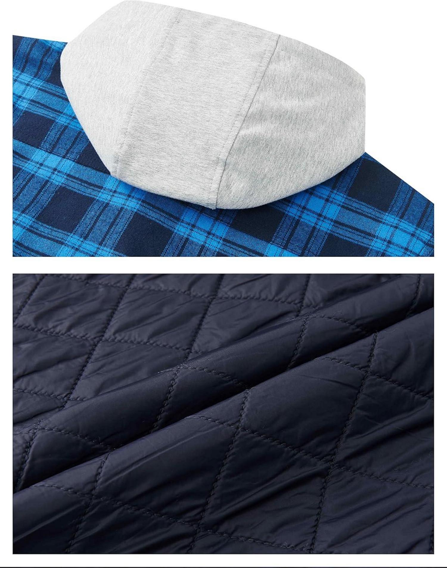 Herren Kariertes Hemdjacke Winter Thermohemd Gefüttert XL Rot