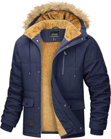 Winter Parka Jacke Herren Warme Winddicht Outdoor Fleecejacke
