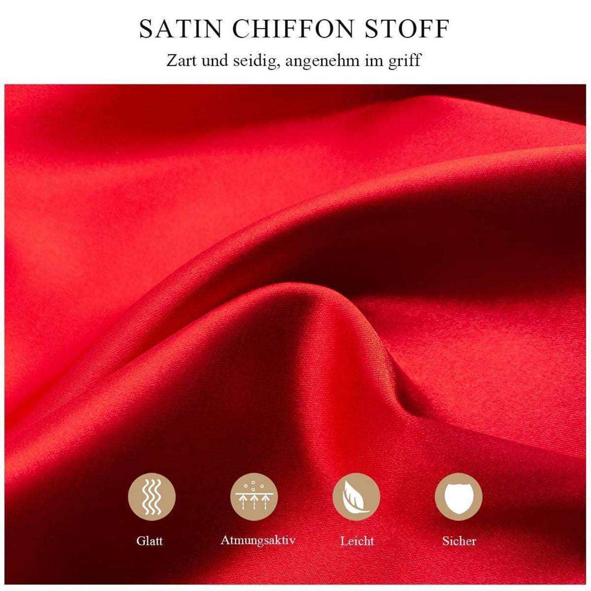 Festlicher Stola Schal aus Satin Chiffon für Damen