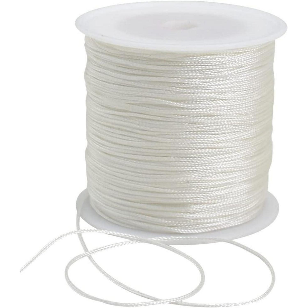 Weiße Nylonschnur 1mm - 91m für Schmuck & Makramee