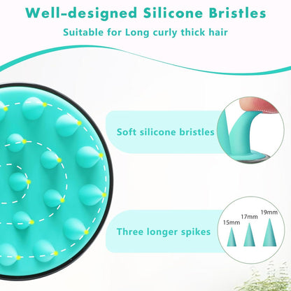 Silikon Kopfmassagebürste für Haarwachstum und Peeling