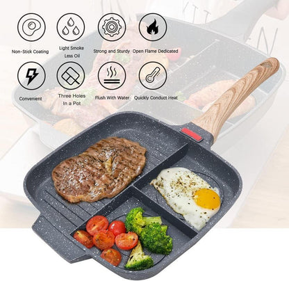 Bobikuke Multi Grillpfanne Induktion 27x24 cm Antihaft