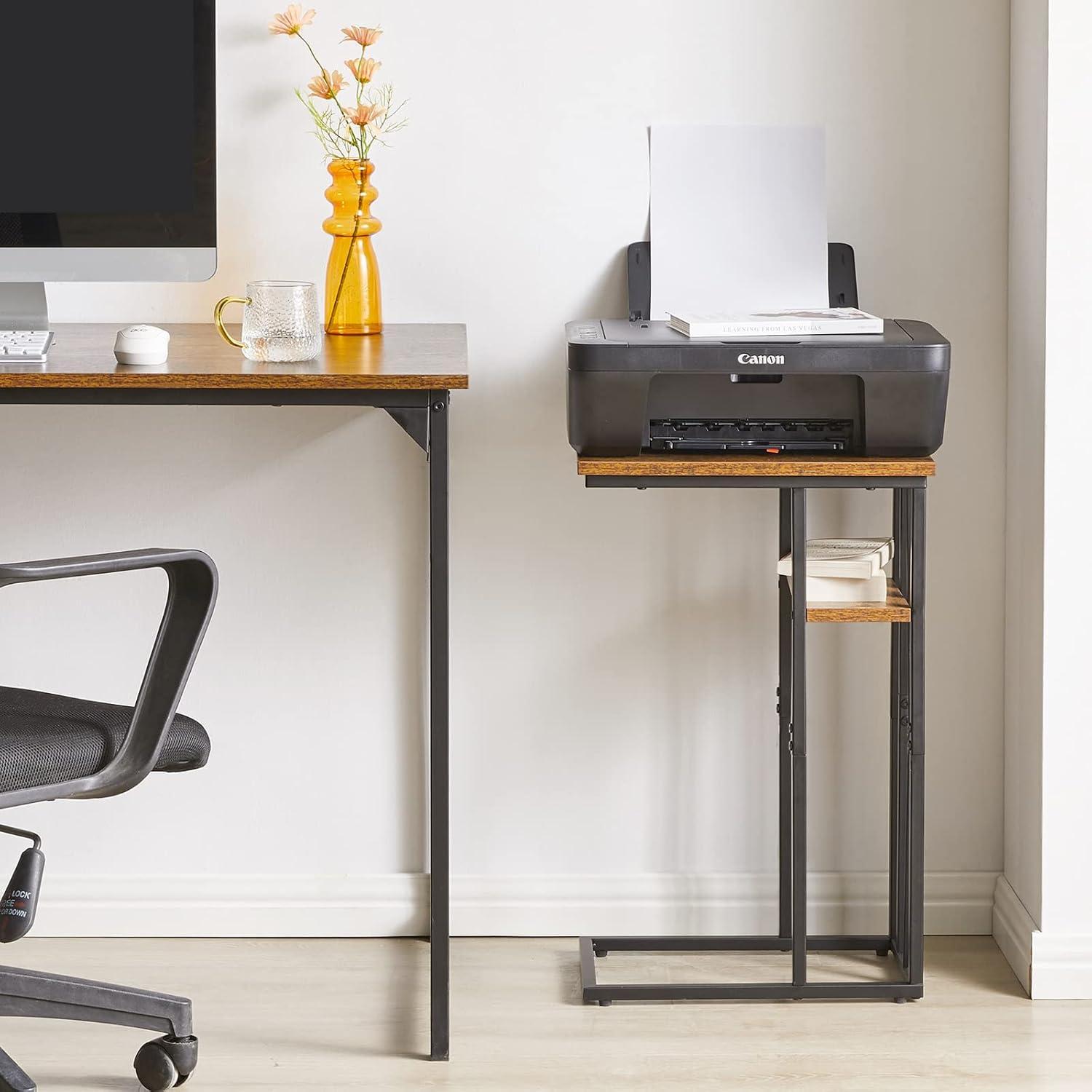 Beistelltisch C-Form Laptoptisch Rollen Metallgestell Industrie-Design