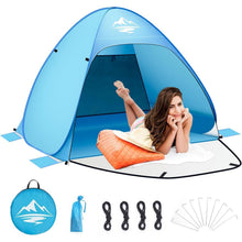 Strandmuschel Pop Up Zelt UV50+ Schutz für 3-4 Personen
