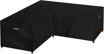 Dokon L-Form Gartenmöbel Abdeckung Winterfest 600D Oxford Ecke