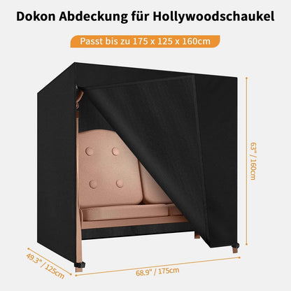 Dokon Hollywoodschaukel Abdeckung 2 Sitzer - Wasserdicht