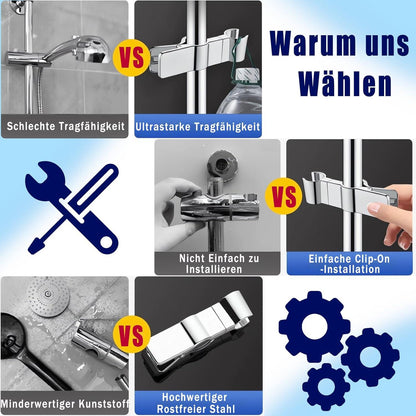 Johiux Verstellbare Duschkopfhalterung 45° Drehbar Ohne Bohren