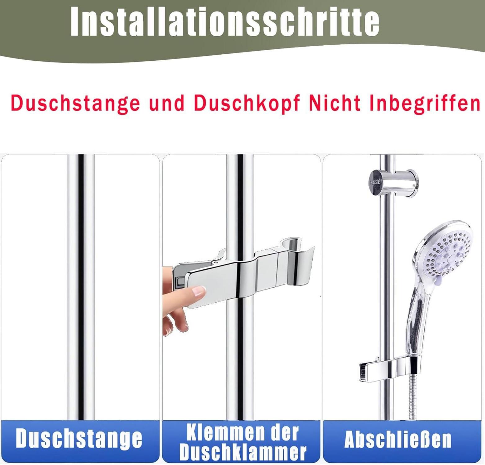 Verstellbare Duschkopfhalterung 45° Drehbar Ohne Bohren