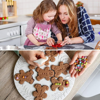 Lebkuchenmann Ausstecher Set 6 Stück Edelstahl Formen Weihnachtsferien
