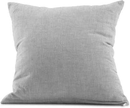 Set Kissenbezug 40x40 cm 100% Baumwolle Grau Reißverschluss Superweich