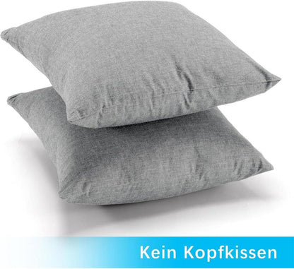 Kissenbezug 40x40 cm 100% Baumwolle Grau 2er Set