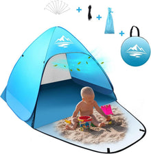 Strandmuschel Pop Up Zelt UV-Schutz 50+ für 2-3 Personen