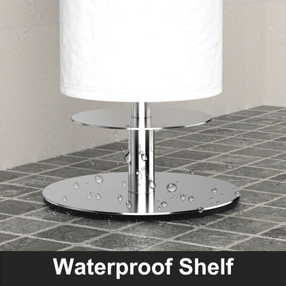 Toilettenpapierhalter Edelstahl Freistehend Rostfrei Bad 65cm Silber