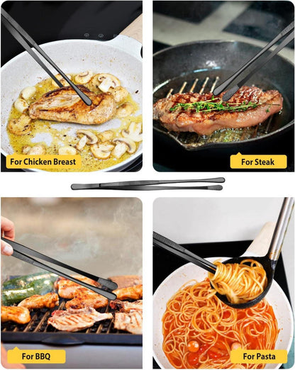 Feine Pinzetten Set Edelstahl Profi für Kochen BBQ 4 Stk