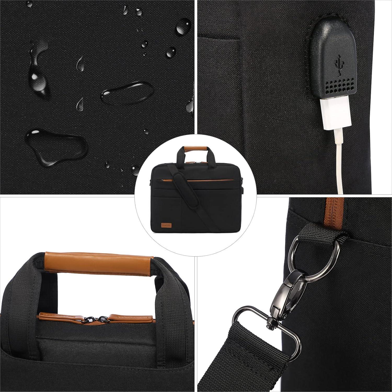 Schwarze 17 Zoll Laptoptasche Herren Business Wasserdicht