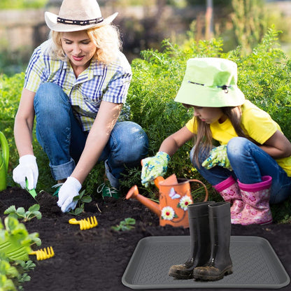 Aumket Schuhabtropfschale 2er Set 60x40x3cm Haustiere Garten Grau