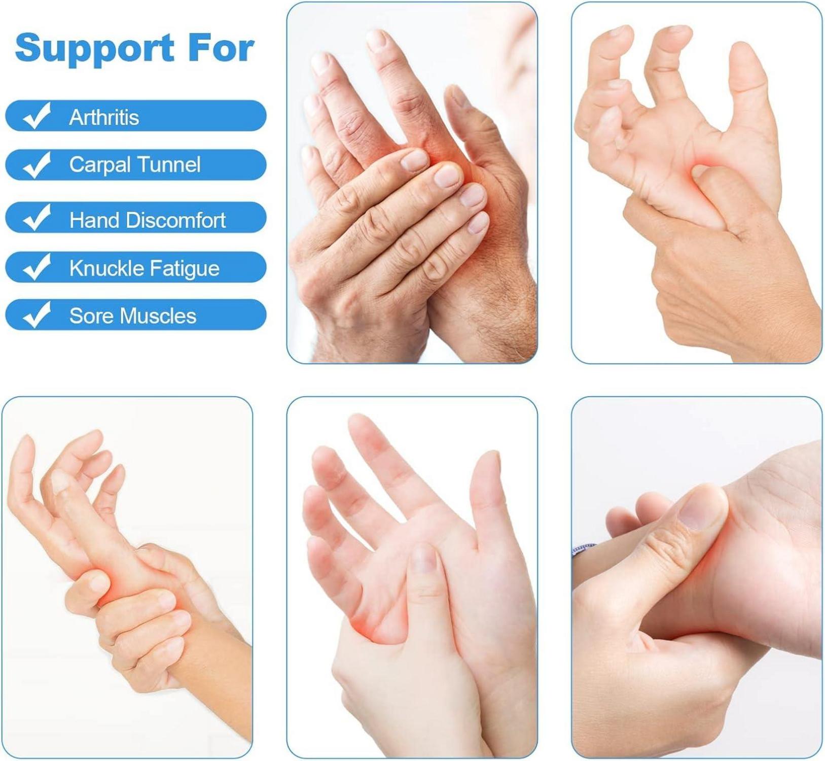 ACWOO Arthritis Handschuhe Kompressionshandschuhe Schmerzlinderung Arthrose Grau M