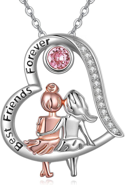 Freundschaftskette Sterling Silber Herz Anhänger Weihnachtsgeschenke