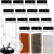 16er Pack Kunststoff Gewürzdosen mit Shaker Deckel 600 ml quadratische