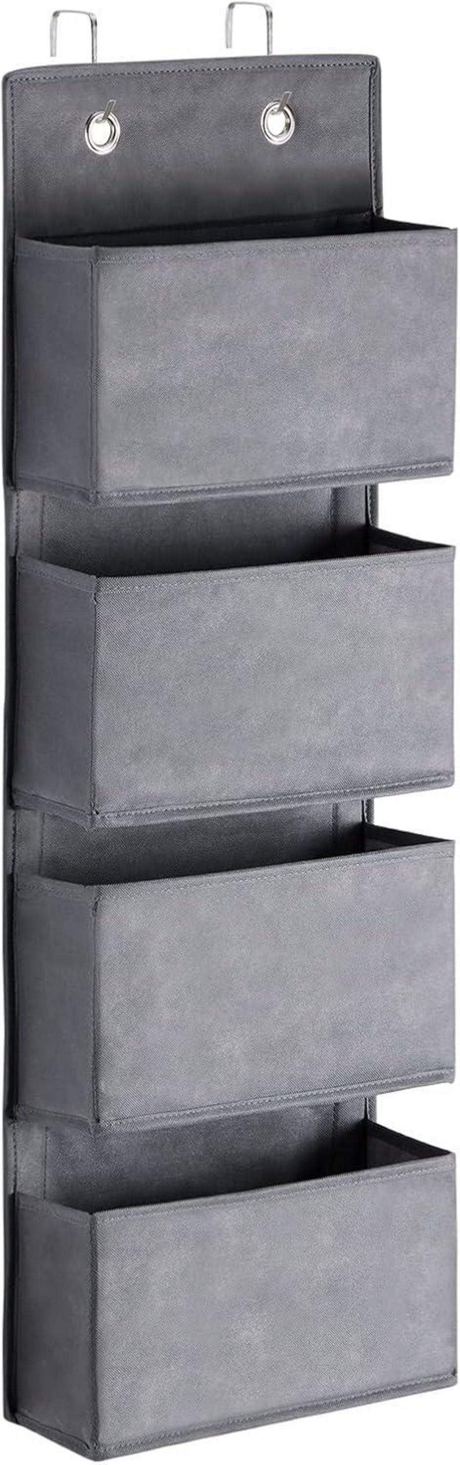 Hängeorganizer Tür Organizer Hängeaufbewahrung 4 Taschen 2 Metallhaken