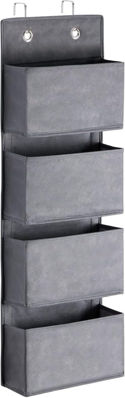 Hängeorganizer Tür Organizer Hängeaufbewahrung 4 Taschen 2 Metallhaken