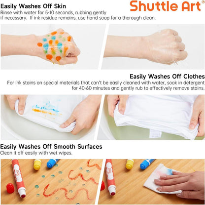 Dot Marker Set für Kinder-Kunstaktivitäten, auswaschbar & ungiftig, 30 farbige Bingomarker