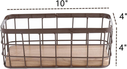 Dicunoy Metall Drahtkorb 2er Set, Schmaler Aufbewahrungskorb