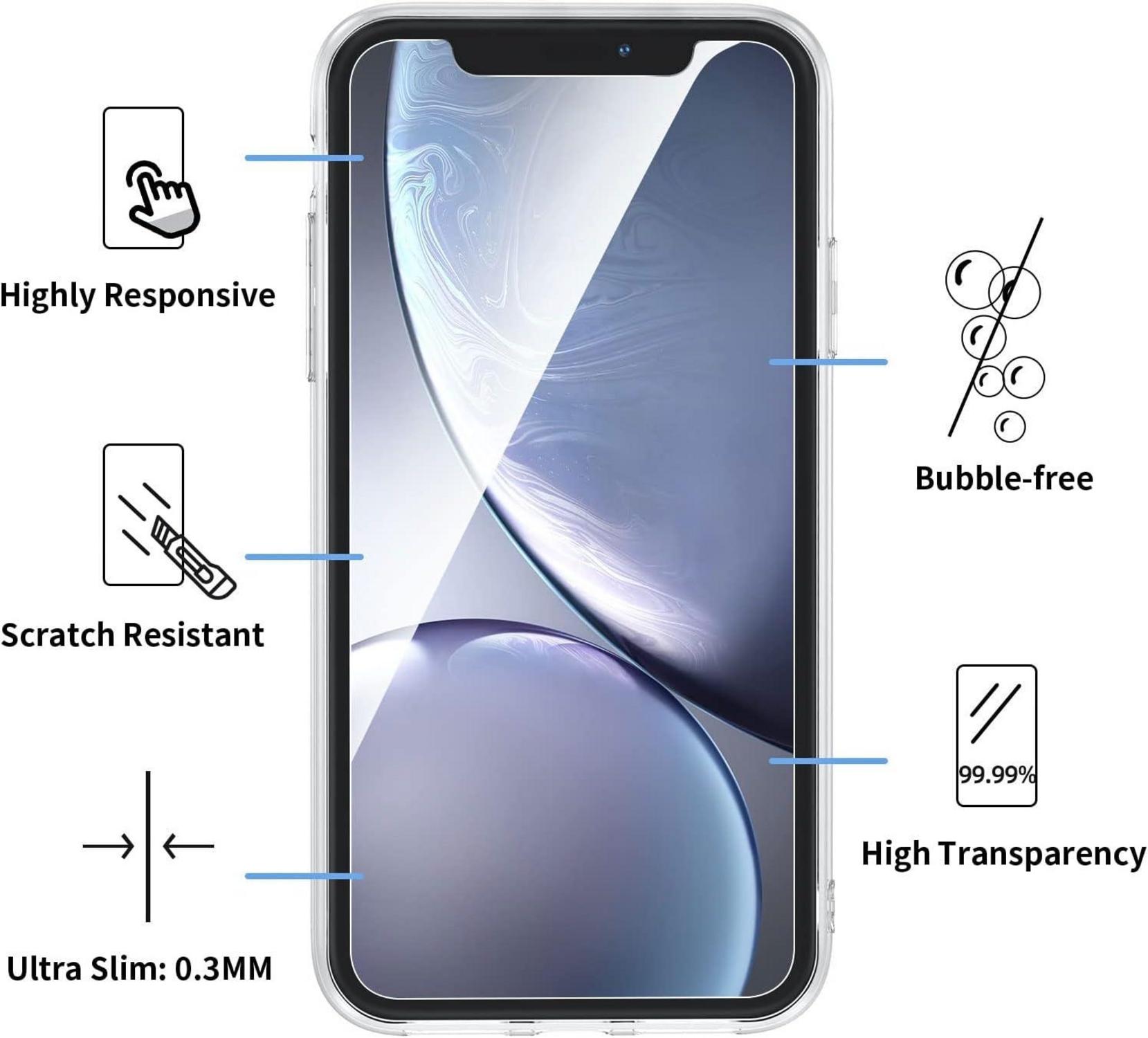 NEW'C iPhone XR Hülle - Transparentes TPU & Panzer