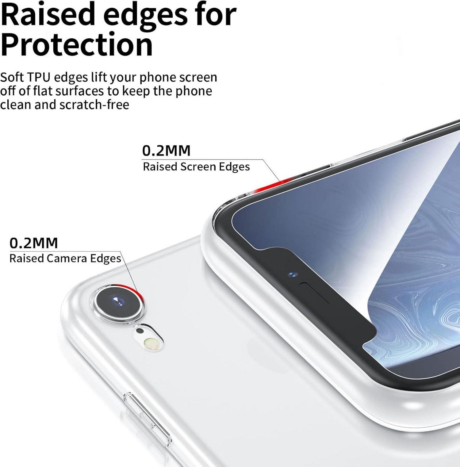 Schutzhülle für iPhone XR Transparent + 2x Panzer Schutz Glas