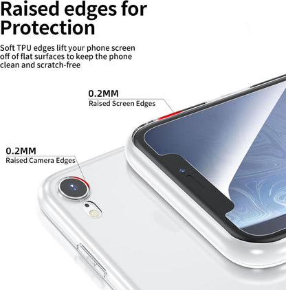 Schutzhülle für iPhone XR Transparent + 2x Panzer Schutz Glas