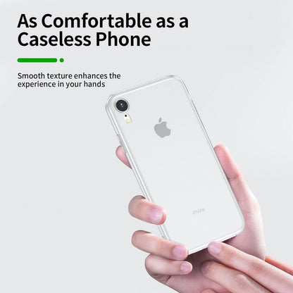 NEW'C iPhone XR Hülle + 2 Panzer Schutzglas - Transparentes Silikon TPU Ultra Dünn - Anti Scratch