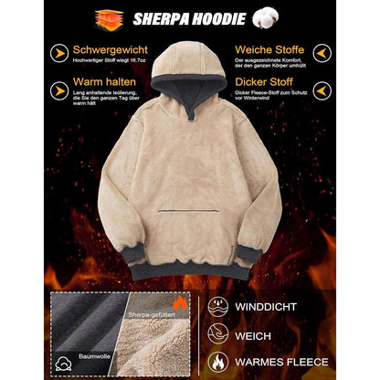 Herren Hoodie gefüttert mit Kängurutasche, Dunkelgrau XXL