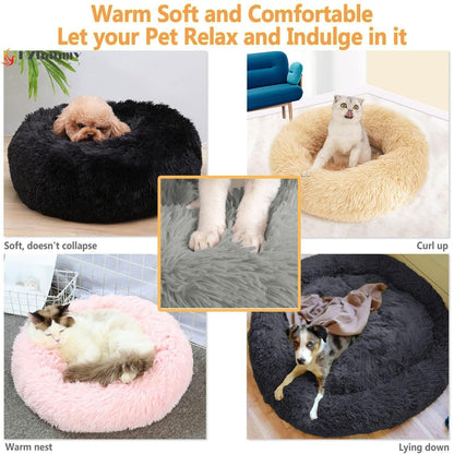 Rundes Hundebett Flauschig Donut – Bequemes Hundesofa 5XL