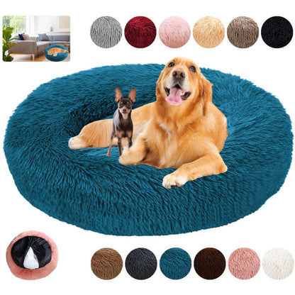Rundes Hundebett Flauschig Donut – Bequemes Hundesofa in 12 Farben