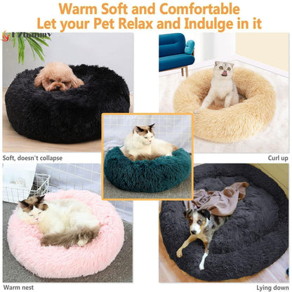 Rundes Hundebett Flauschig Donut – Bequemes Hundesofa 3XL