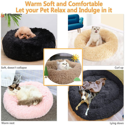 Rundes Hundebett Flauschig Donut – Bequemes Hundesofa in 12 Farben