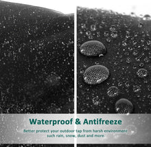 Dokon Außen Wasserhahn Abdeckung 2er Set - Schwarz 22x16cm