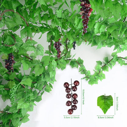 Künstliche Weinrebe 10er Set – Dekorative Trauben für Haus & Garten