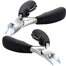 2er Set Nagelzange Edelstahl Präzision Fußnagel Knipser Schwarz