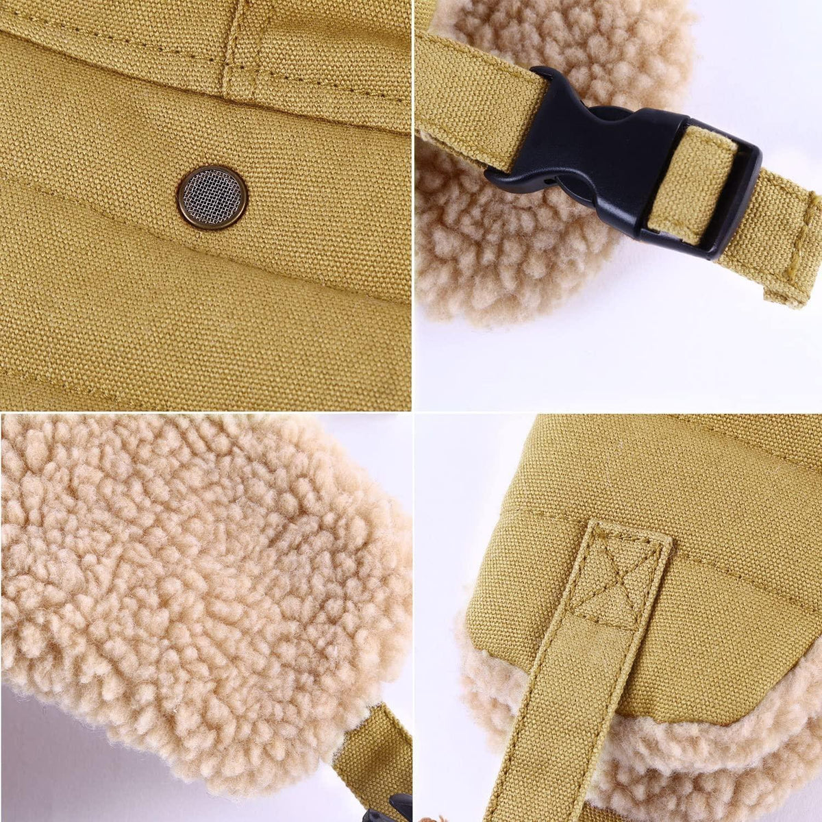 Herren Wintermütze mit Ohrenklappen in Khaki